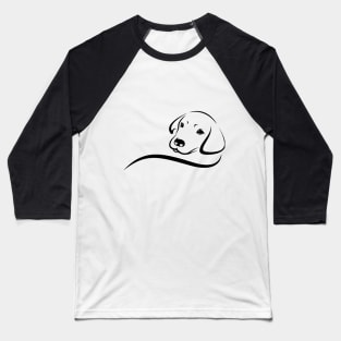 Puppy Labrador Retriever Black and White Baseball T-Shirt